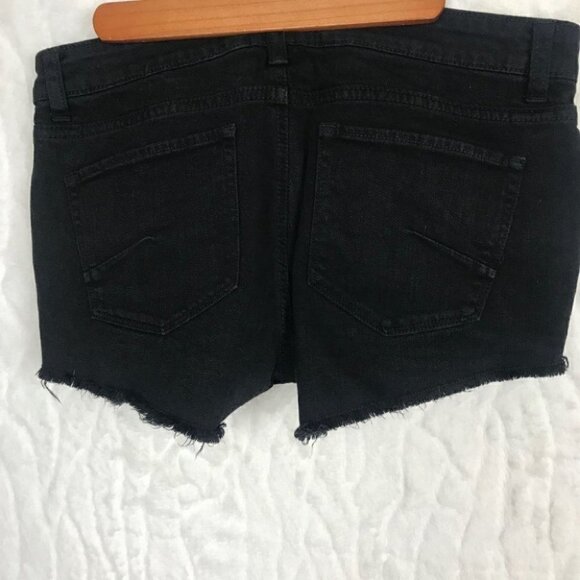 TALULA  Black Jean Cut off Shorts Size 29 - Picture 3 of 5